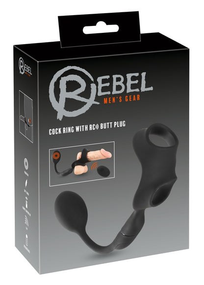 REBEL - COCK RING WITH RC BUTT PLUG