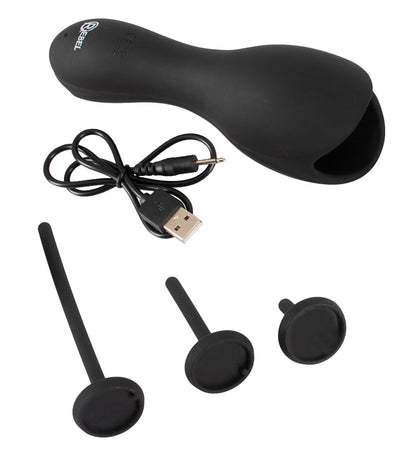 REBEL - GLANS VIBRATOR WITH 3 ATTACHABLE DILATORS