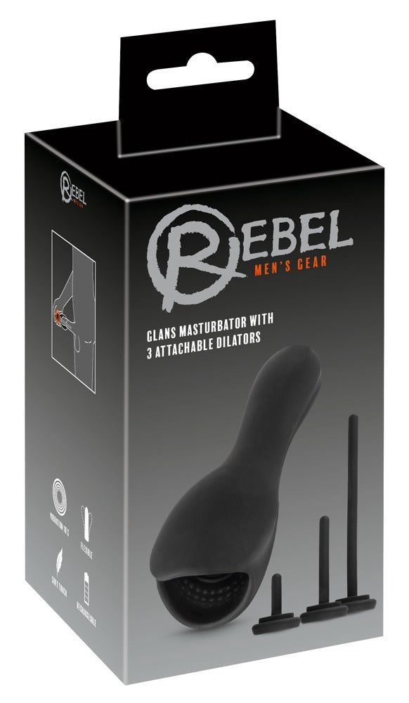 REBEL - GLANS VIBRATOR WITH 3 ATTACHABLE DILATORS