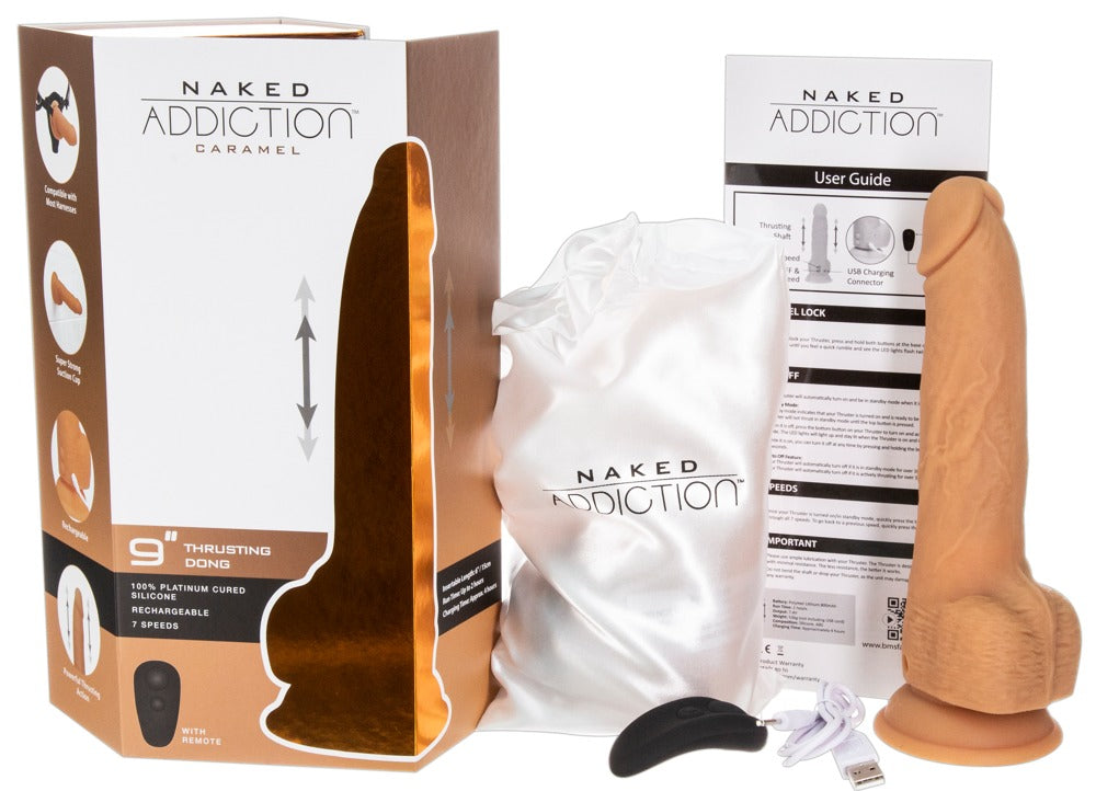 NAKED ADDICTION - 9" THRUSTING DONG