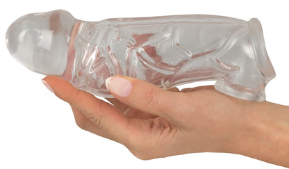 CRYSTAL - PENIS SLEEVE WITH EXTENSION + BALL RING