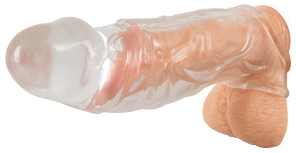 CRYSTAL - PENIS SLEEVE WITH EXTENSION + BALL RING