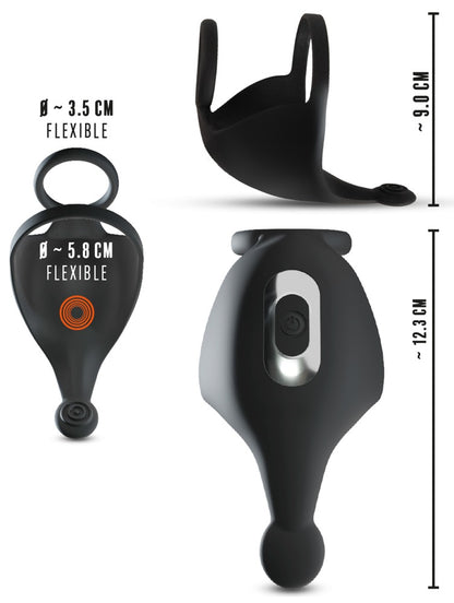 REBEL - COCK RING WITH RC BALL MASSAGER