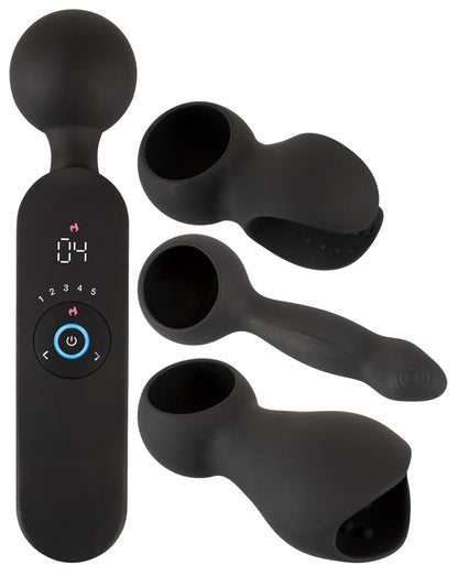 COUPLES CHOICE - WAND VIBRATOR WITH 3 ATTACHMENTS