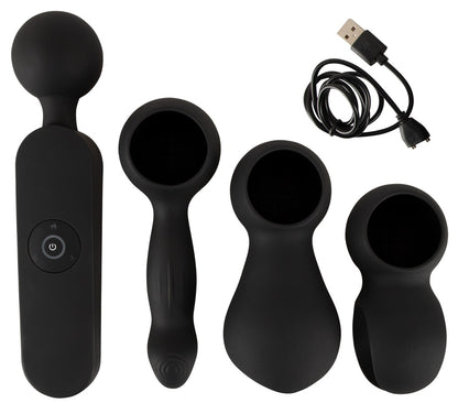 COUPLES CHOICE - WAND VIBRATOR WITH 3 ATTACHMENTS