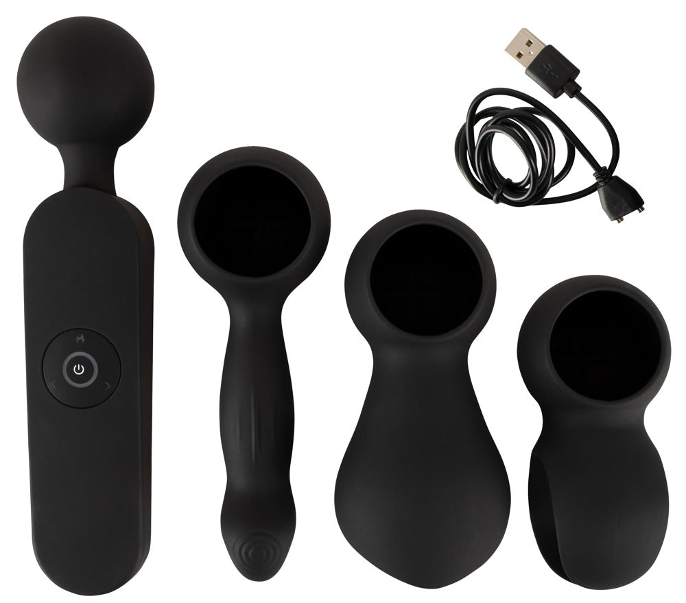COUPLES CHOICE - WAND VIBRATOR WITH 3 ATTACHMENTS
