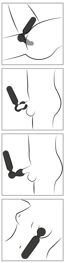 COUPLES CHOICE - WAND VIBRATOR WITH 3 ATTACHMENTS