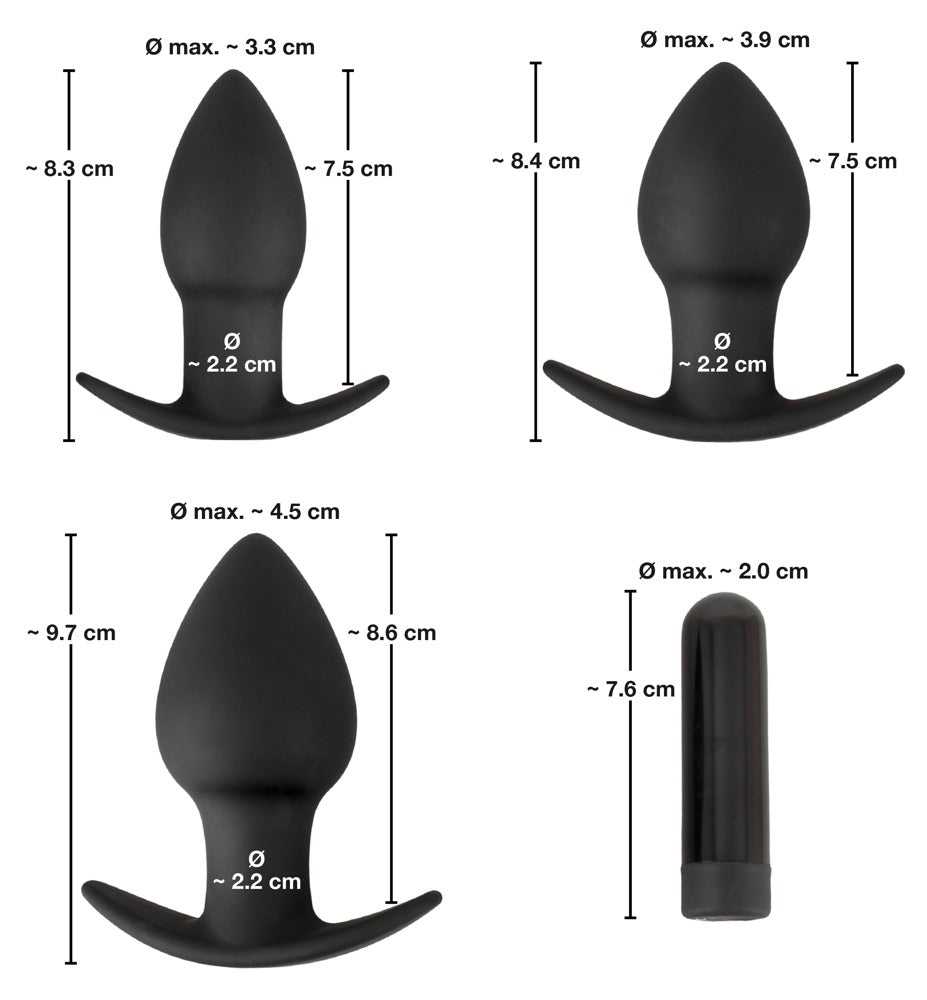 BLACK VELVETS - BUTT PLUG SET