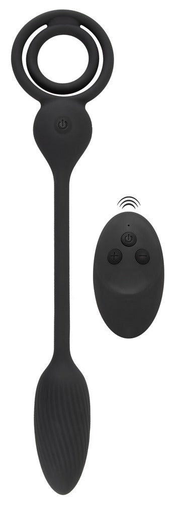 REBEL - COCK AND BALL RING WITH RC BUTT PLUG