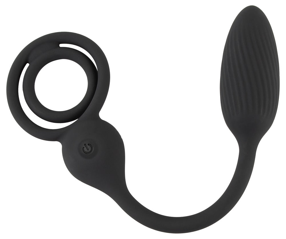 REBEL - COCK AND BALL RING WITH RC BUTT PLUG
