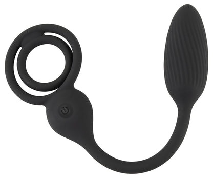REBEL - COCK AND BALL RING WITH RC BUTT PLUG
