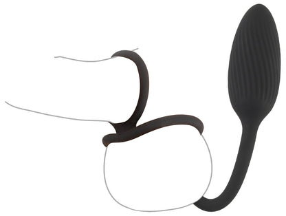 REBEL - COCK AND BALL RING WITH RC BUTT PLUG