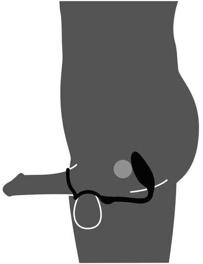 REBEL - COCK AND BALL RING WITH RC BUTT PLUG