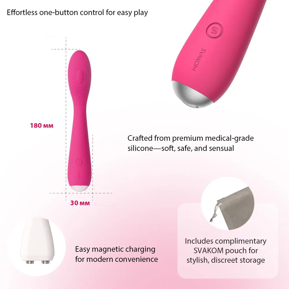 SVAKOM - IRIS PLUM RED G-SPOT VIBRATOR