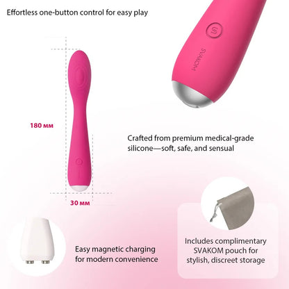 SVAKOM - IRIS PLUM RED G-SPOT VIBRATOR