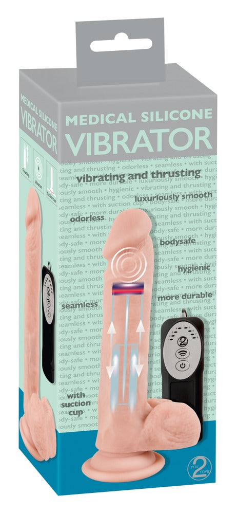 MEDICAL SILICONE - MEDICAL SILICONE THRUSTING VIBRATOR