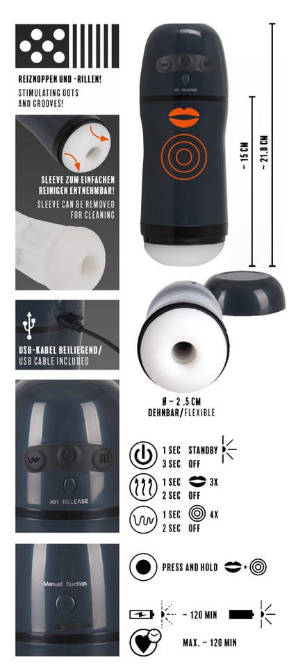 REBEL - MASTURBATOR WITH 2 FUNCTIONS