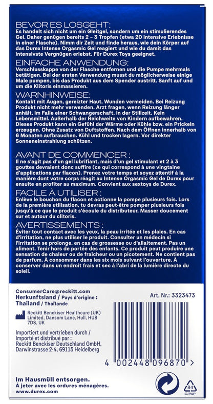 DUREX - DUREX »INTENSE ORGASMIC GEL«