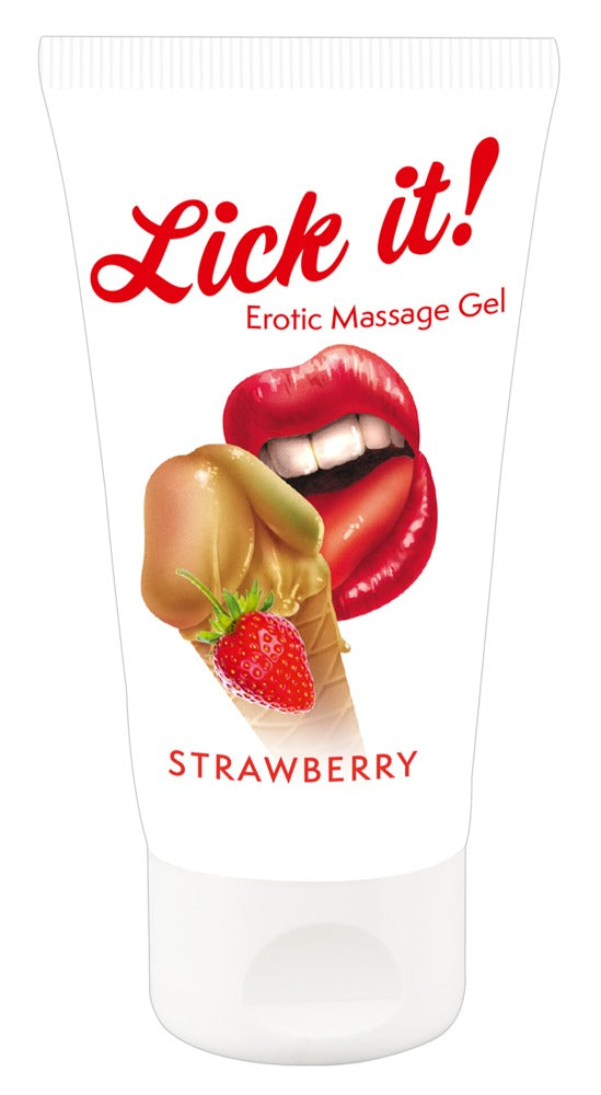 LICK IT! - EROTIC MASSAGE GEL STRAWBERRY