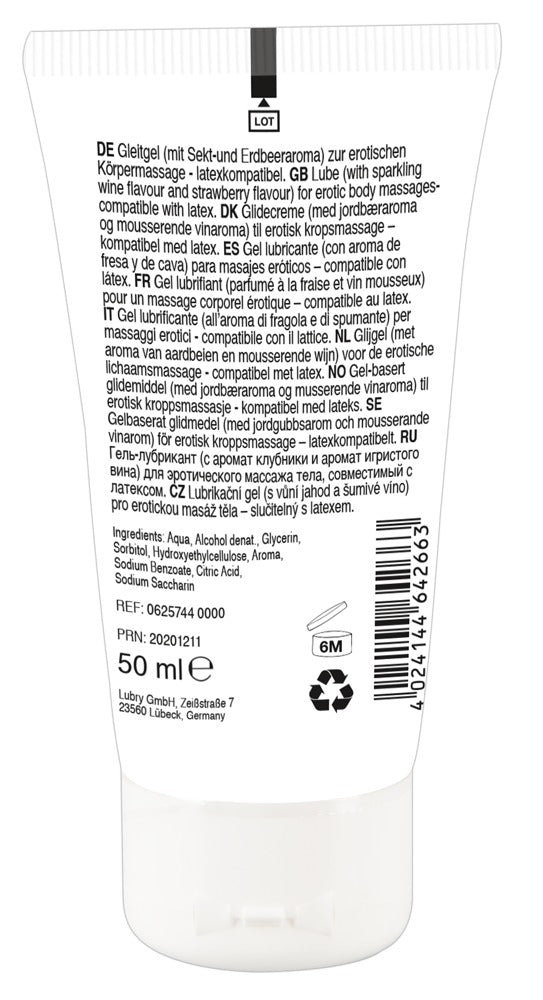 LICK IT! - EROTIC MASSAGE GEL SPARKLING WINE AND STRAWBERRY