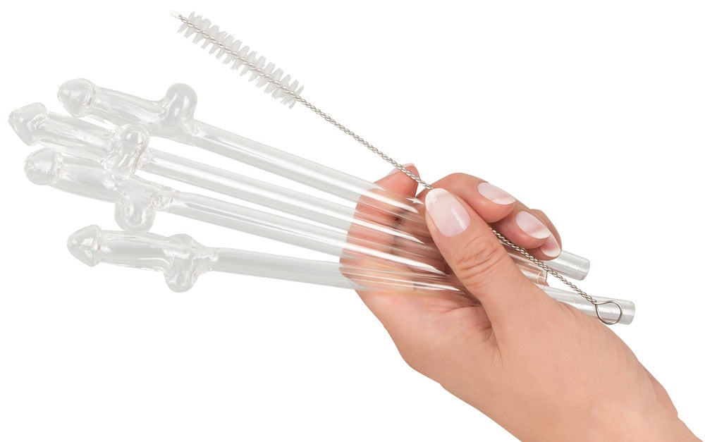 GLASS DRINKING STRAW WILLY
