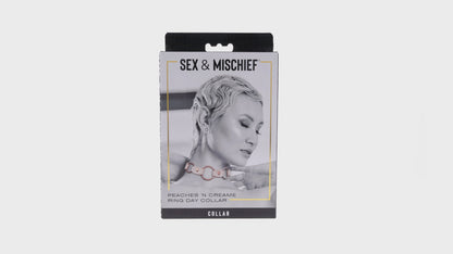 SPORTSHEETS - SEX & MISCHIEF PEACHES ''N CREAME RING DAY COLLAR