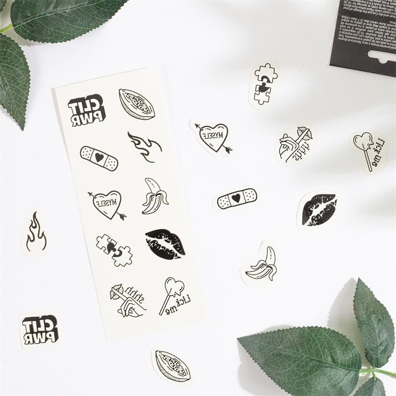 SECRET PLAY - 10 TEMPORARY TATTOOS CANDY COLLECTION