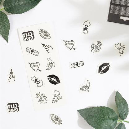 SECRET PLAY - 10 TEMPORARY TATTOOS CANDY COLLECTION