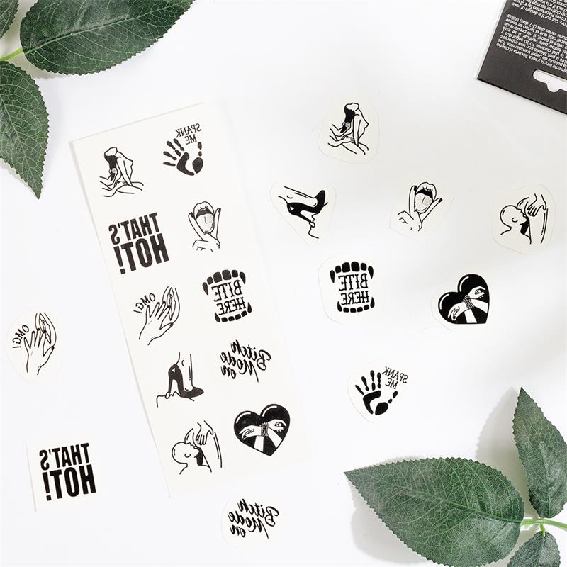 SECRET PLAY - 10 TEMPORARY TATTOOS KINKY COLLECTION