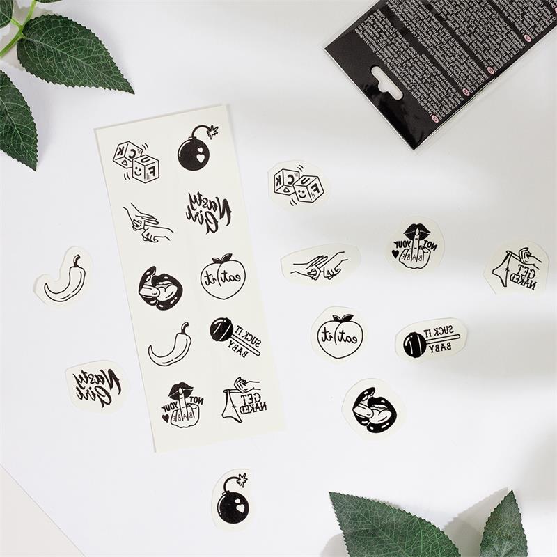SECRET PLAY - 10 TEMPORARY TATTOOS SPICY COLLECTION