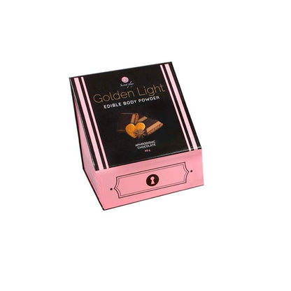 SECRET PLAY - 100% EDIBLE POWDER KIT AND FEATHER TICKLER CHOCOLATE, CINNAMON AND GINGER FLAVOR