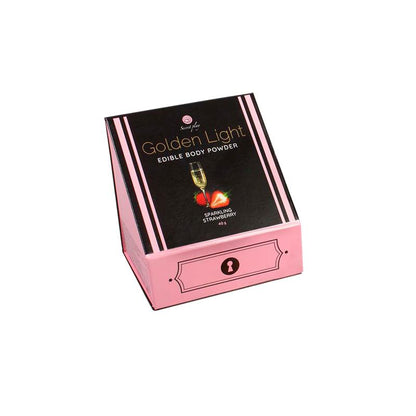 SECRET PLAY - 100% EDIBLE POWDER KIT AND FEATHER TICKLER SPARKLING STRAWBERRY