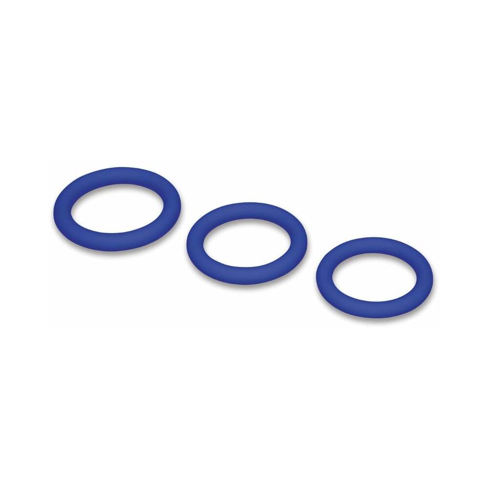 ME YOU US SIGNATURE - EL SET DE 3 ANILLOS CHUBBY AZUL
