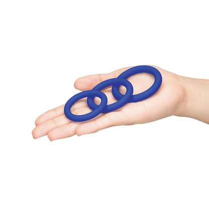 ME YOU US SIGNATURE - EL SET DE 3 ANILLOS CHUBBY AZUL