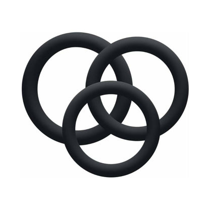 ME YOU US SIGNATURE - THE CHUBBY 3 RING SET BLACK