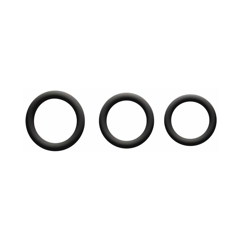 ME YOU US SIGNATURE - THE CHUBBY 3 RING SET BLACK