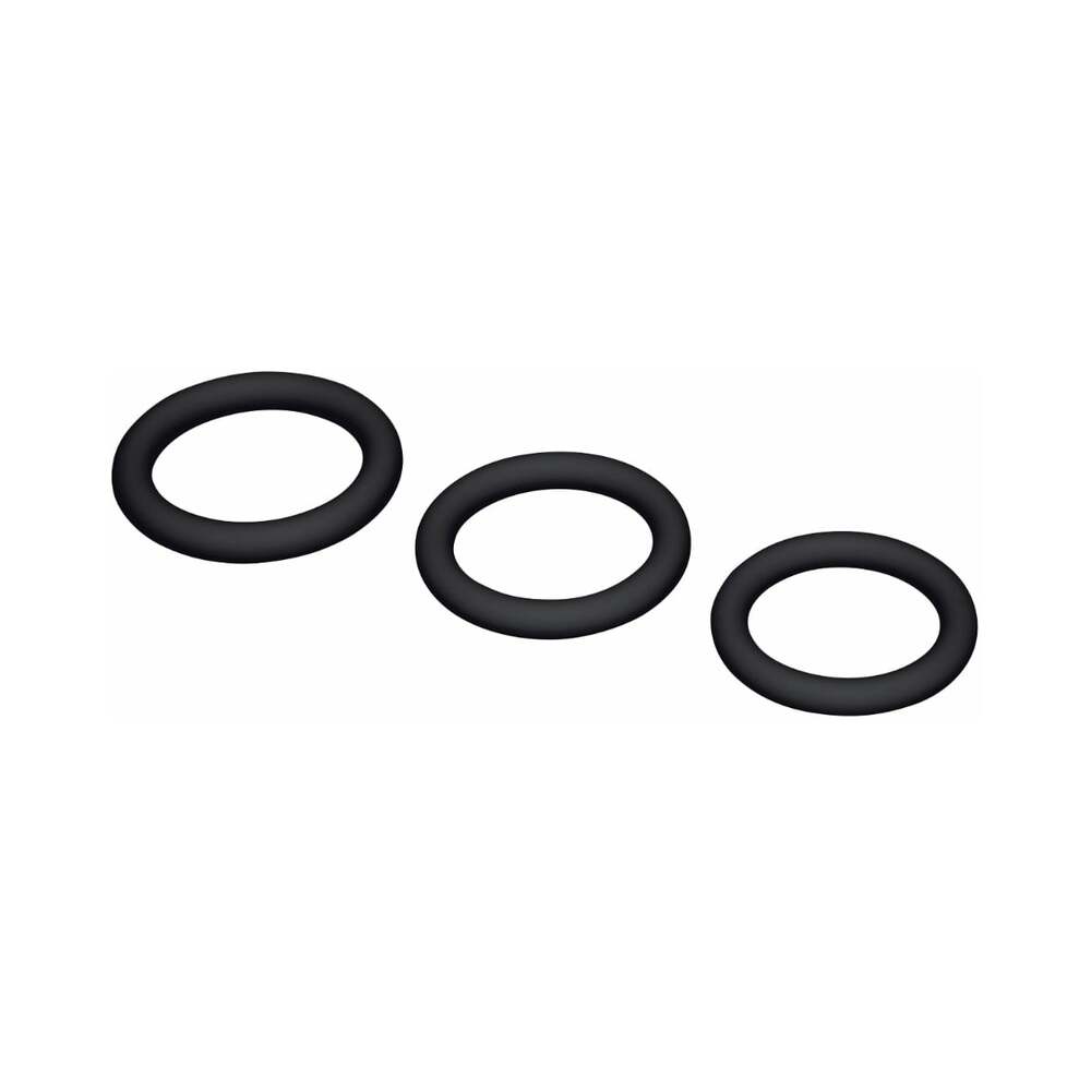 ME YOU US SIGNATURE - THE CHUBBY 3 RING SET BLACK