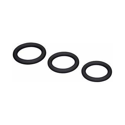ME YOU US SIGNATURE - THE CHUBBY 3 RING SET BLACK