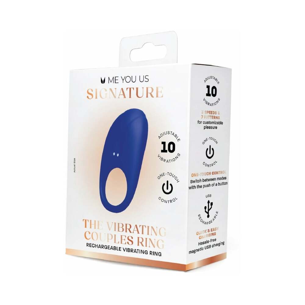 ANILLO VIBRADOR PARA PAREJAS ME YOU US SIGNATURE - AZUL