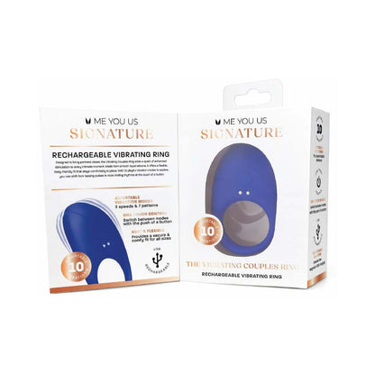 ANILLO VIBRADOR PARA PAREJAS ME YOU US SIGNATURE - AZUL