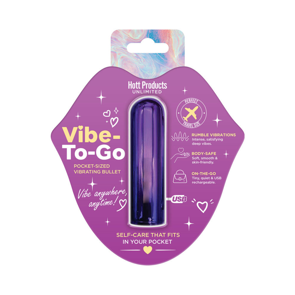 HOTT PRODUCTS - VIBE TO GO GRADIENT COLOR BULLET 10 FREQUENCIES 3 INCH PURPLE