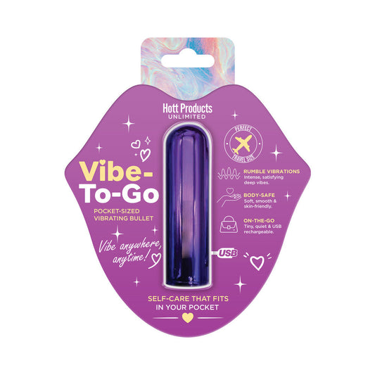 HOTT PRODUCTS - VIBE TO GO GRADIENT COLOR BULLET 10 FREQUENCIES 3 INCH PURPLE