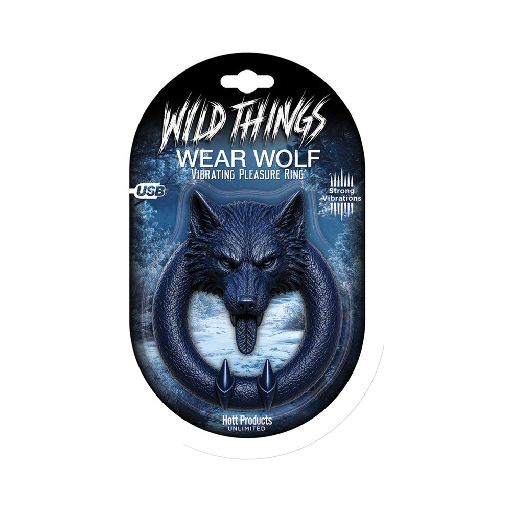 HOTT PRODUCTS - WILD THINGS ANIMAL RINGS WEAR WOLF 10 FUNCTION LIQUID SILICONE