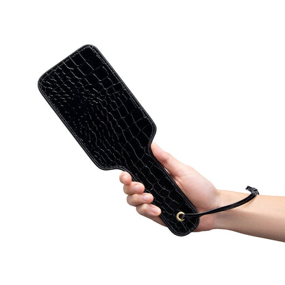 THE COWGIRL - ESSENTIALS PATENT LEATHER CROC SPANKING PADDLE
