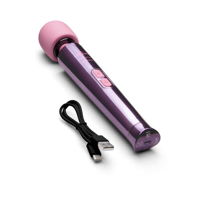 LE WAND - BABY PHAT X LE WAND CLASSIQUE CORDLESS PETITE RECHARGEABLE VIBRATING MASSAGER DEEP PURPLE
