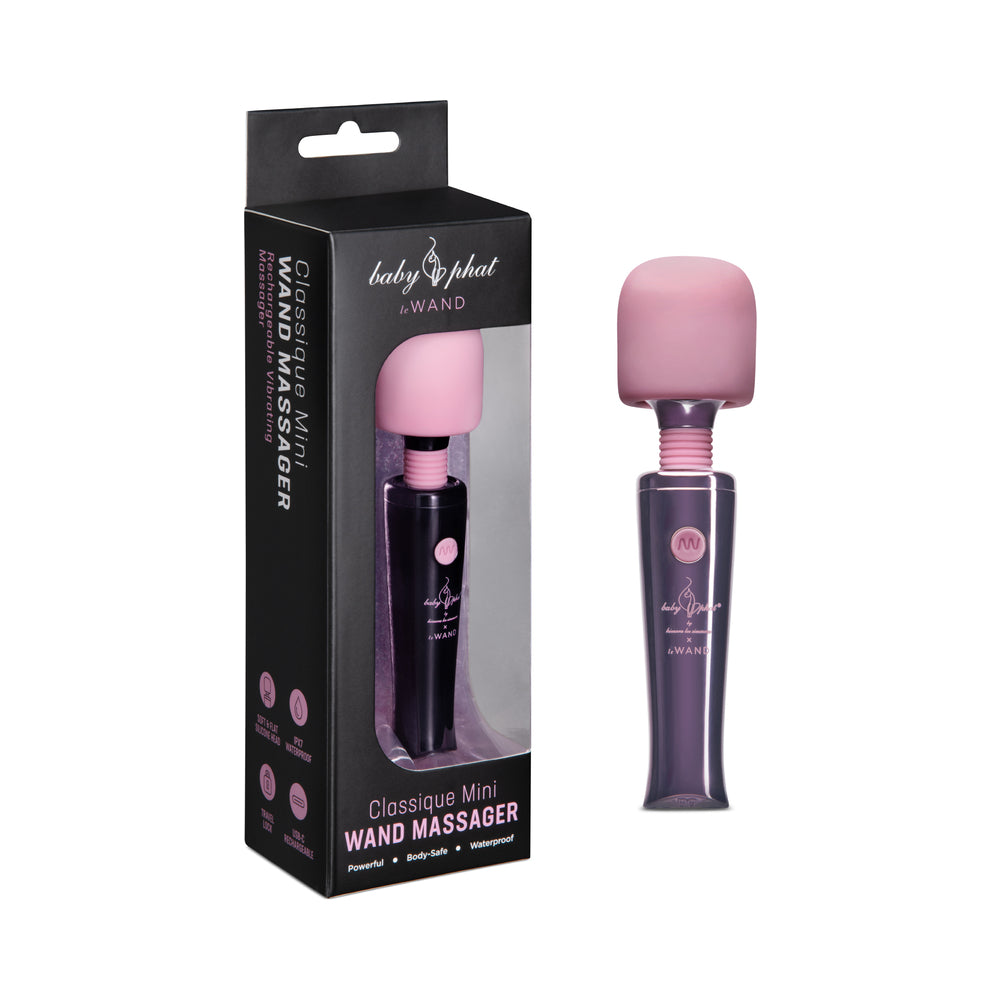 LE WAND - BABY PHAT X LE WAND CLASSIQUE MINI RECHARGEABLE VIBRATING MASSAGER DEEP PURPLE