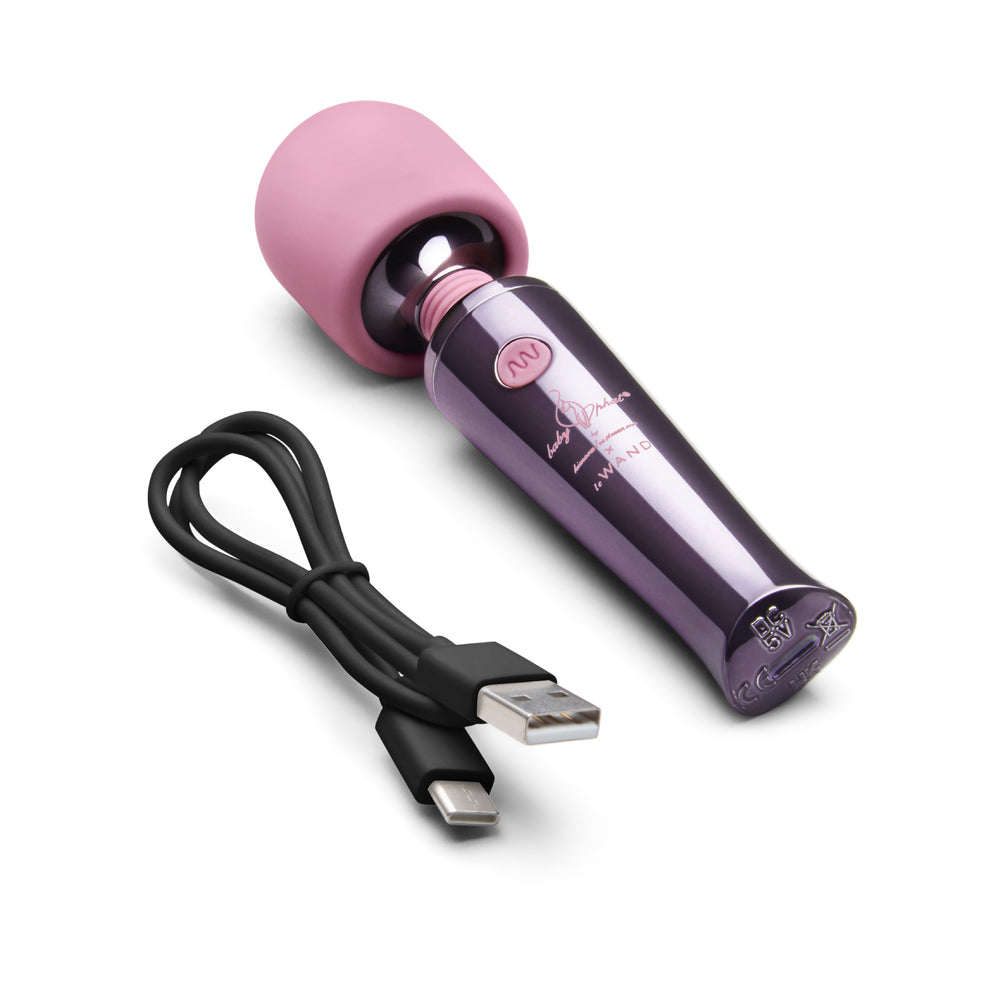 LE WAND - BABY PHAT X LE WAND CLASSIQUE MINI RECHARGEABLE VIBRATING MASSAGER DEEP PURPLE