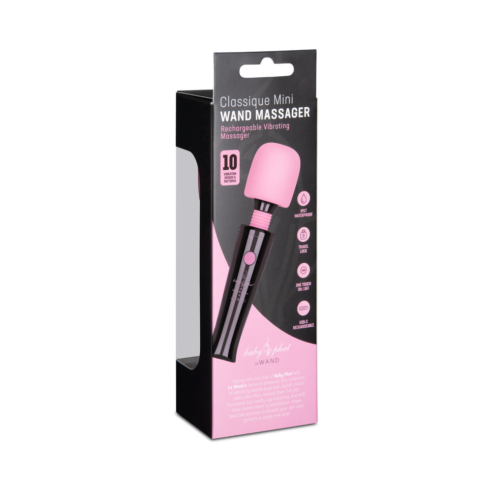 LE WAND - BABY PHAT X LE WAND CLASSIQUE MINI RECHARGEABLE VIBRATING MASSAGER DEEP PURPLE