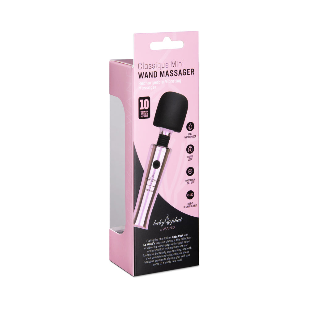 LE WAND - BABY PHAT X LE WAND CLASSIQUE MINI RECHARGEABLE VIBRATING MASSAGER PINK