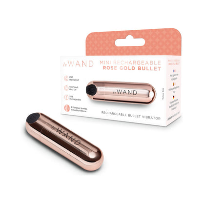 LE WAND - ESSENTIALS MINI RECHARGEABLE ROSE GOLD BULLET VIBRATOR